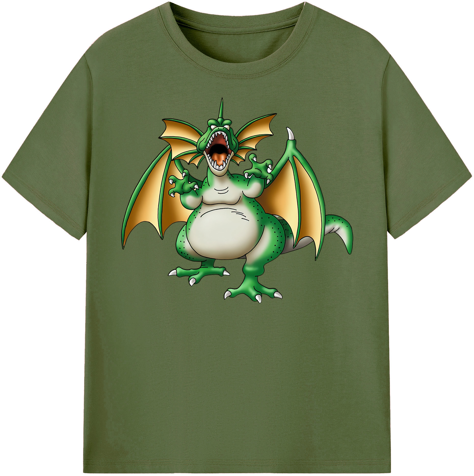 （画像用） ドラゴンクエスト Doragon Kuesuto Dragon Quest 綿100％半袖Tシャツ（フロントプリント）